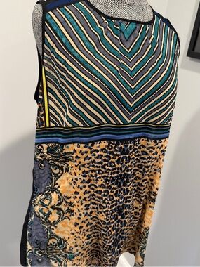 CAbi Mixed-Print Tank Top